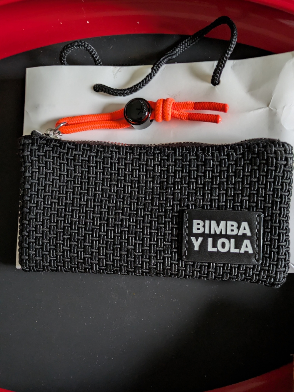 Bimba y Lola Black Woven Shoulder Bag - Picture 2 of 11